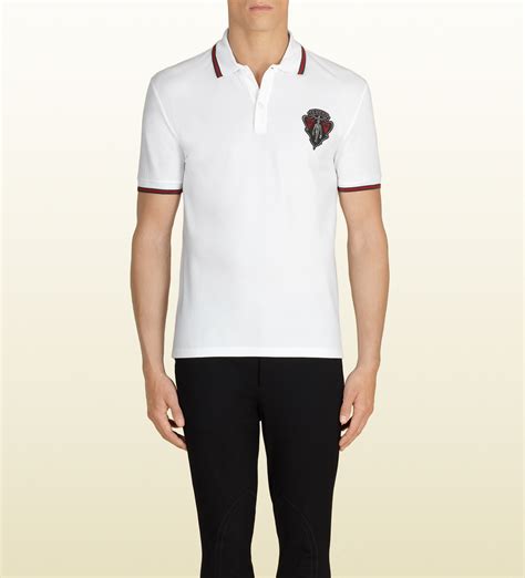 white Gucci polo shirts men